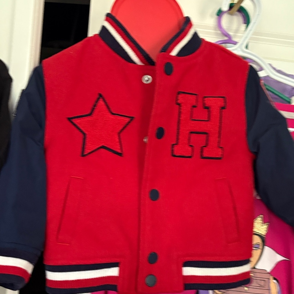 Tommy Hilfiger Kids Red and Navy Jacket